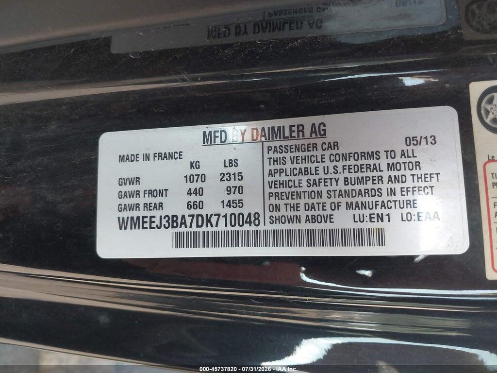 WMEEJ3BA7DK710048 2013 SMART FORTWO photo no. 9