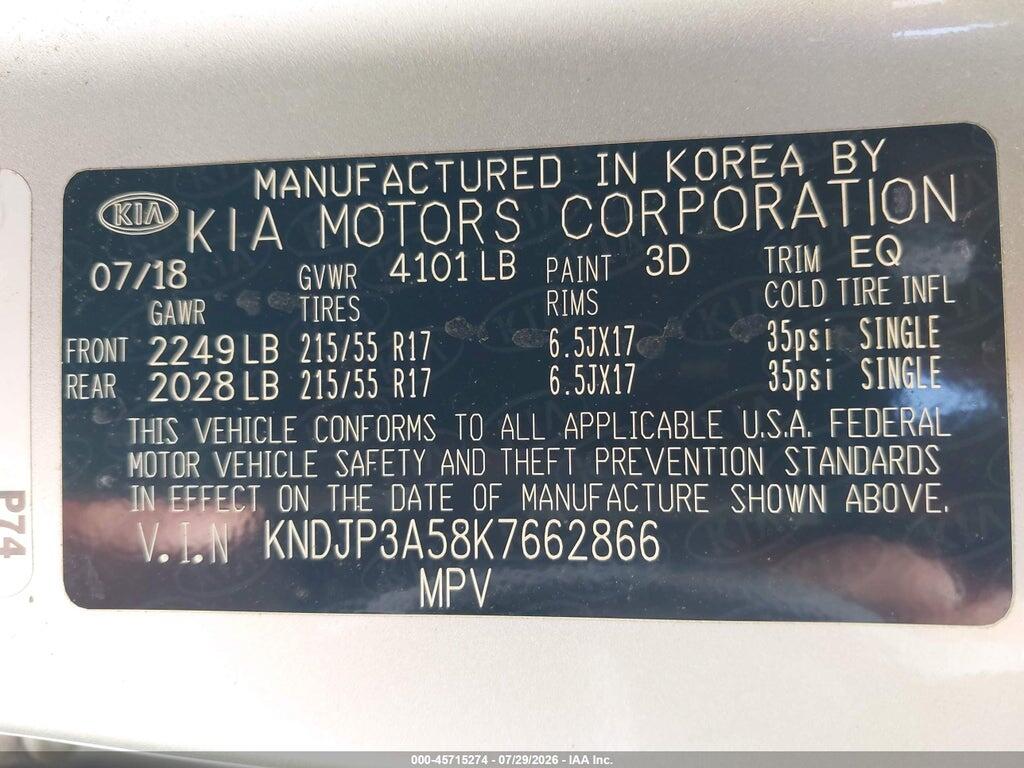 KNDJP3A58K7662866 2019 KIA SOUL photo no. 9