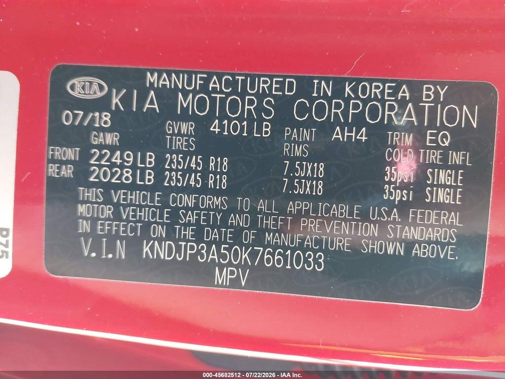 KNDJP3A50K7661033 2019 KIA SOUL photo no. 9