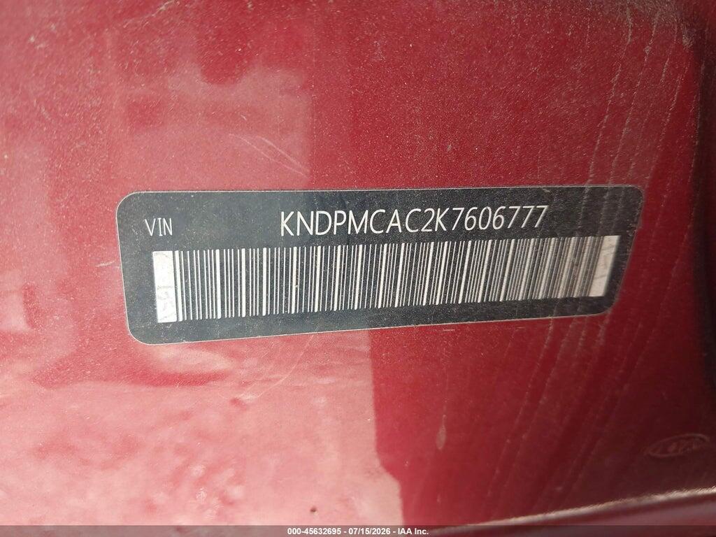 KNDPMCAC2K7606777 2019 KIA SPORTAGE photo no. 9