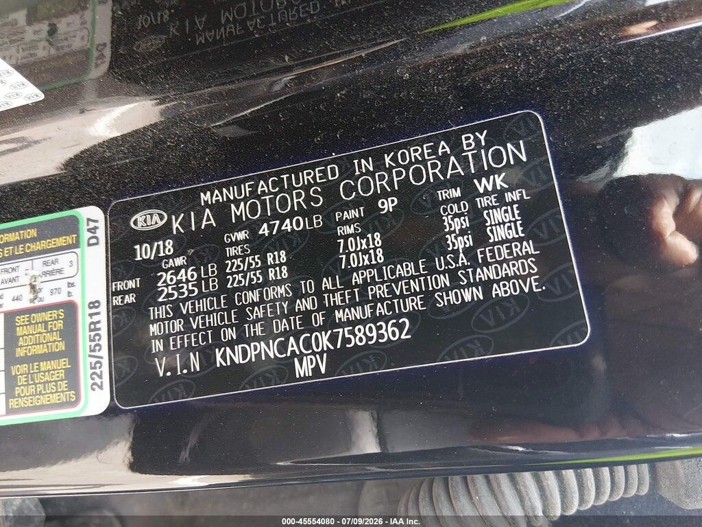 KNDPNCAC0K7589362 2019 KIA SPORTAGE photo no. 9