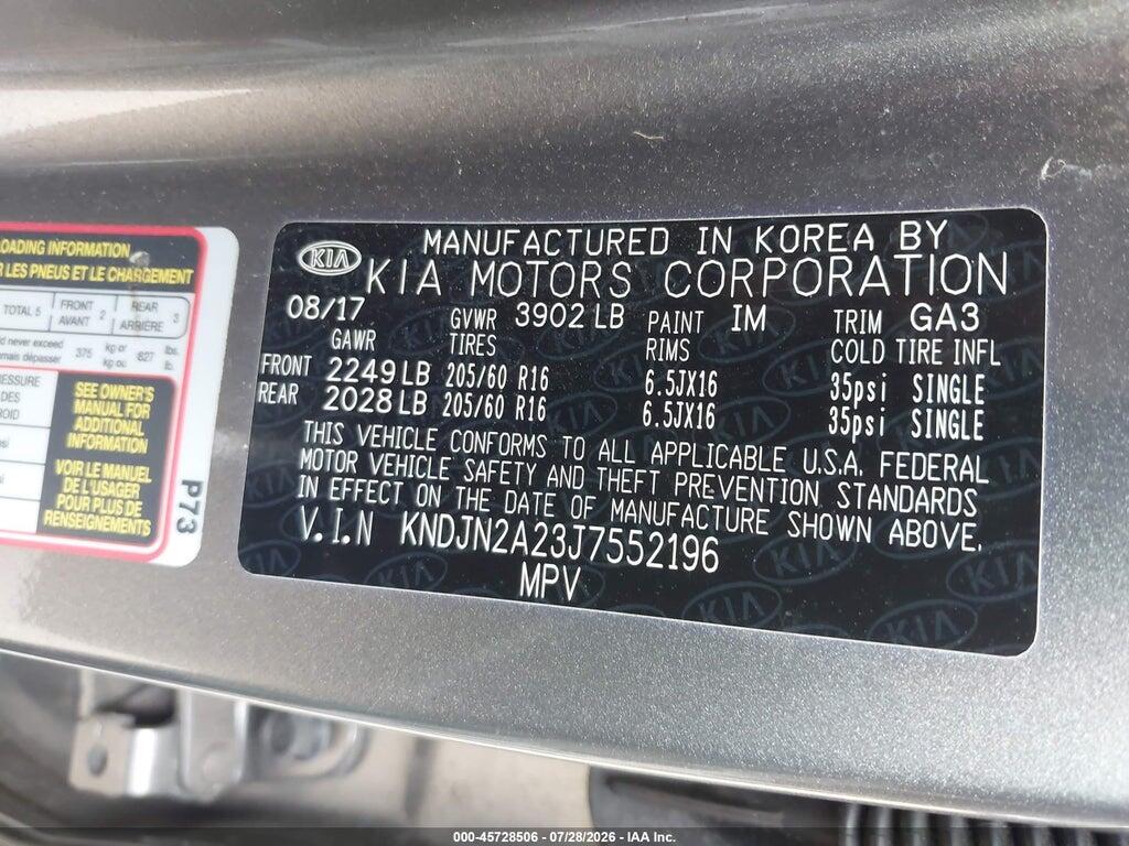 KNDJN2A23J7552196 2018 KIA SOUL photo no. 9