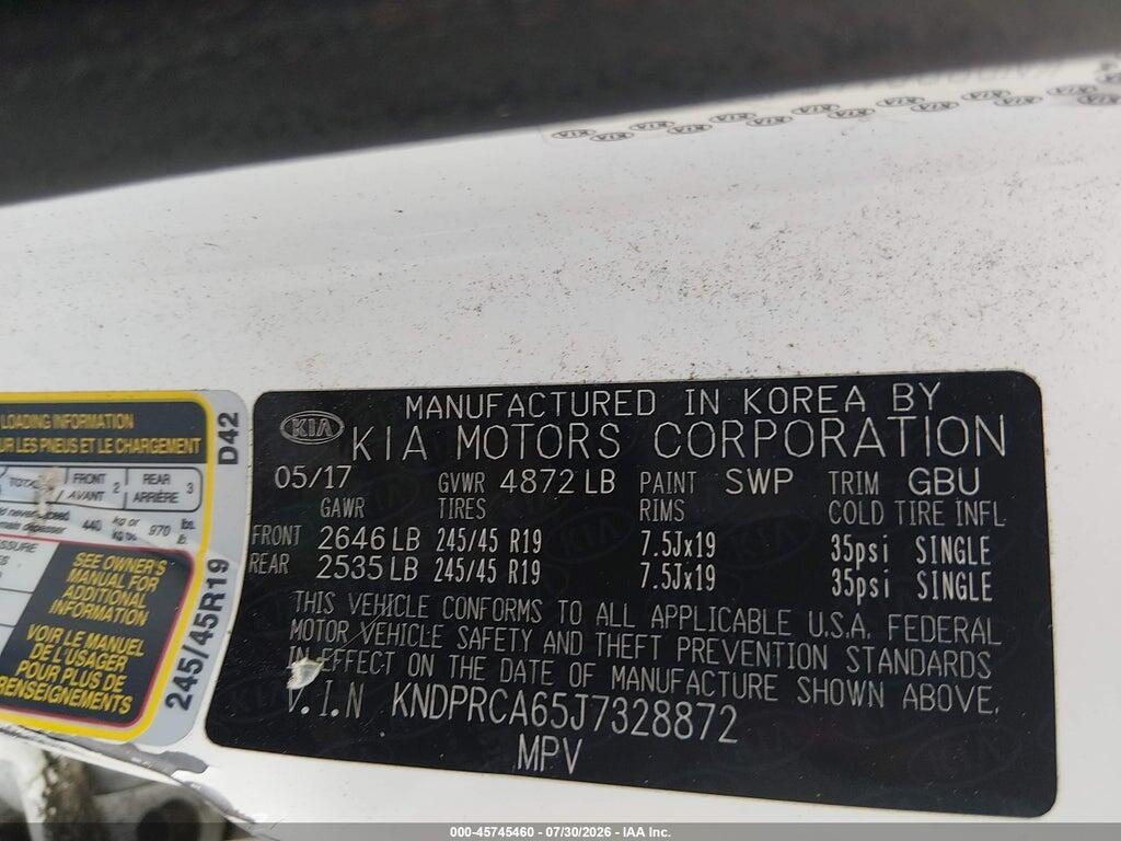KNDPRCA65J7328872 2018 KIA SPORTAGE photo no. 9