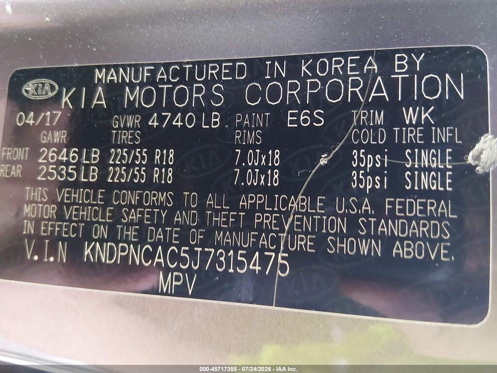 KNDPNCAC5J7315475 2018 KIA SPORTAGE photo no. 9