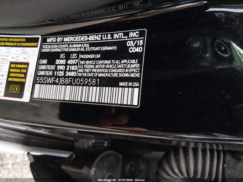 55SWF4JB8FU059581 2015 MERCEDES-BENZ C 300 photo no. 9