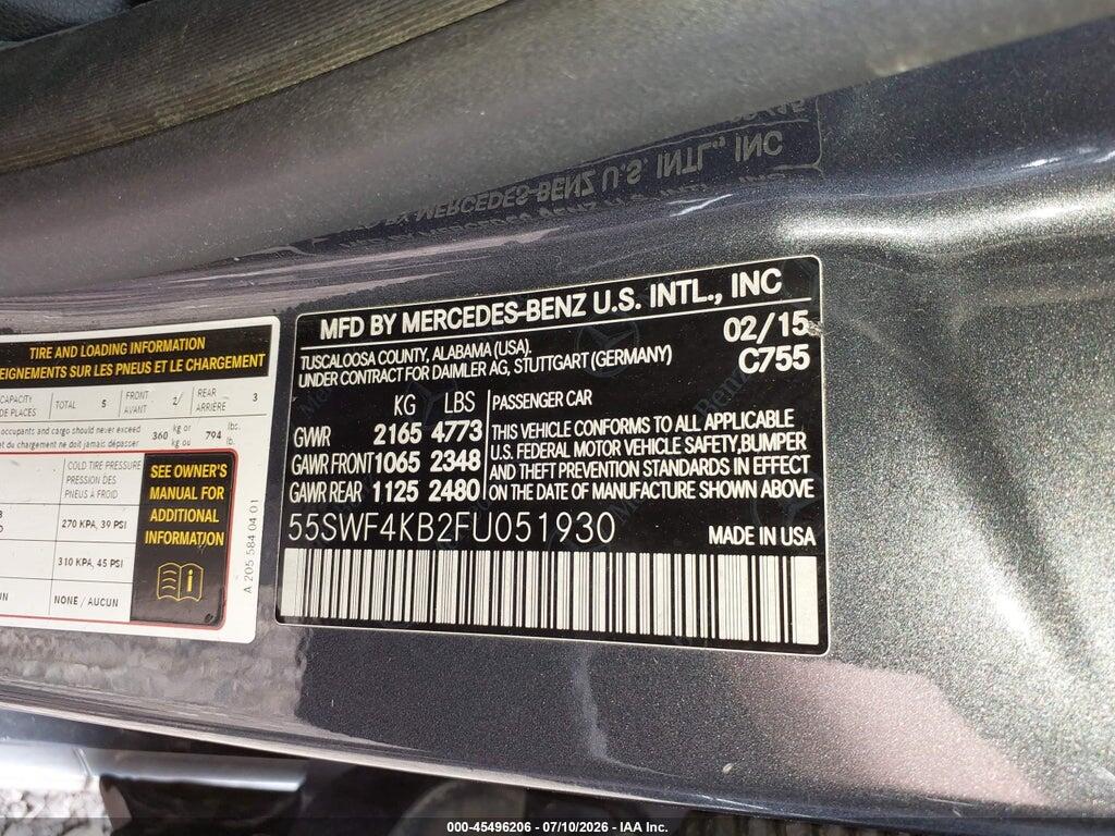 55SWF4KB2FU051930 2015 MERCEDES-BENZ C 300 photo no. 9