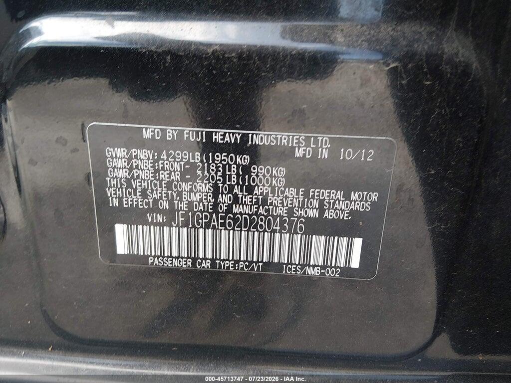 JF1GPAE62D2804376 2013 SUBARU IMPREZA photo no. 9