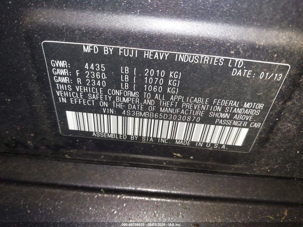 4S3BMBB65D3030870 2013 SUBARU LEGACY photo no. 9
