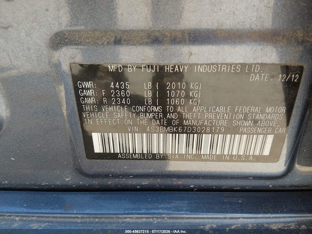 4S3BMBK67D3028179 2013 SUBARU LEGACY photo no. 9