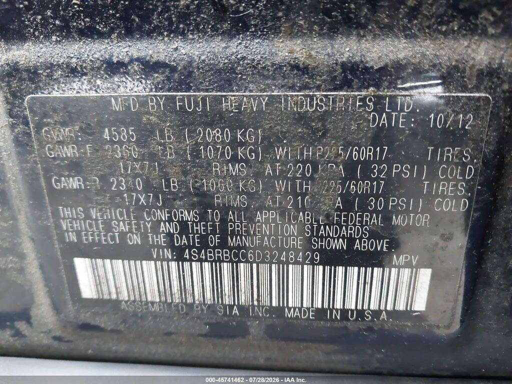 4S4BRBCC6D3248429 2013 SUBARU OUTBACK photo no. 9