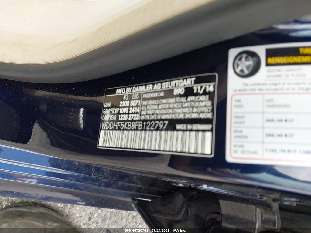 WDDHF5KB8FB122797 2015 MERCEDES-BENZ E 350 photo no. 9