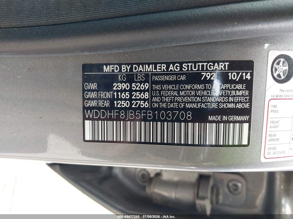 WDDHF8JB5FB103708 2015 MERCEDES-BENZ E 350 photo no. 9