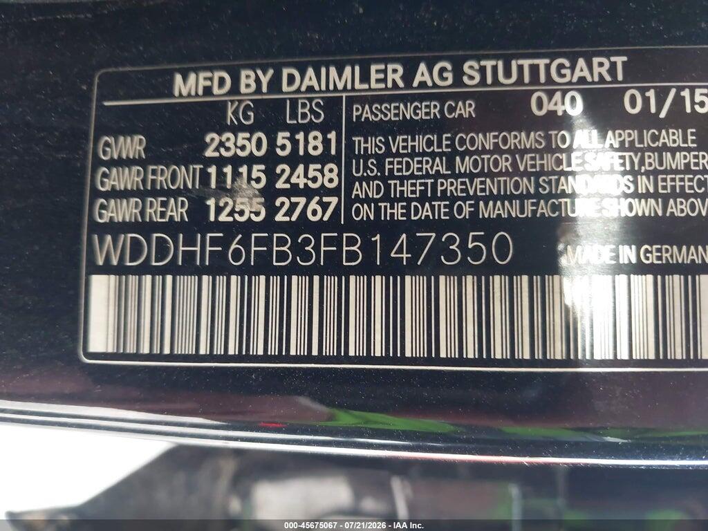 WDDHF6FB3FB147350 2015 MERCEDES-BENZ E 400 photo no. 9