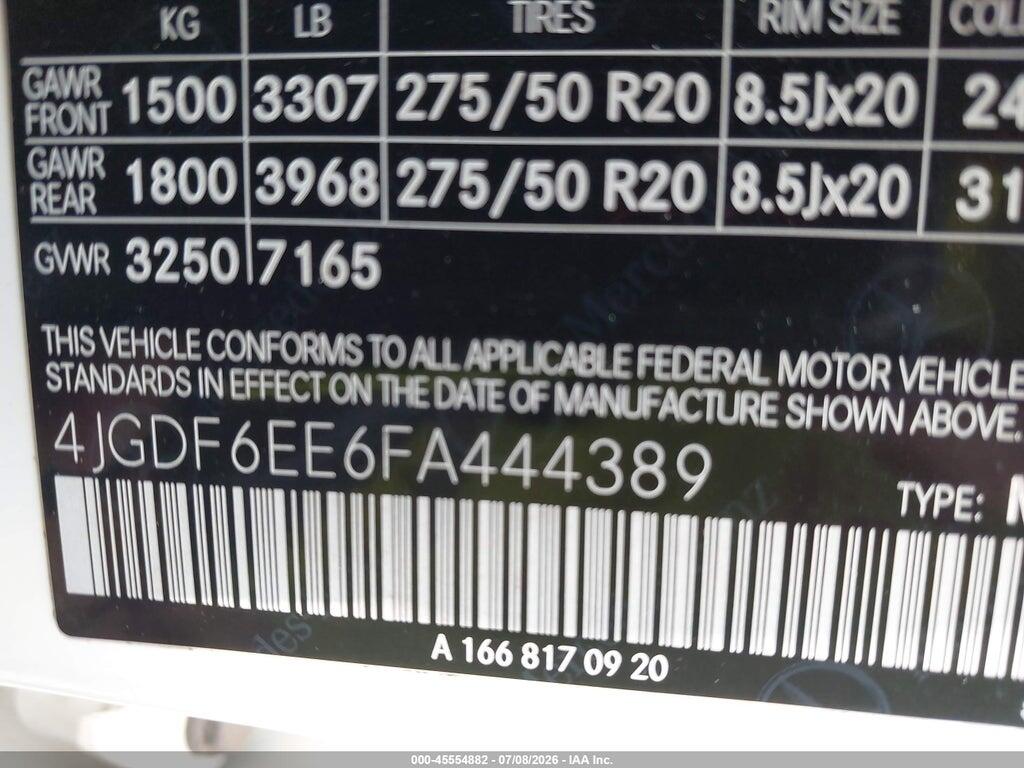 4JGDF6EE6FA444389 2015 MERCEDES-BENZ GL 450 photo no. 9