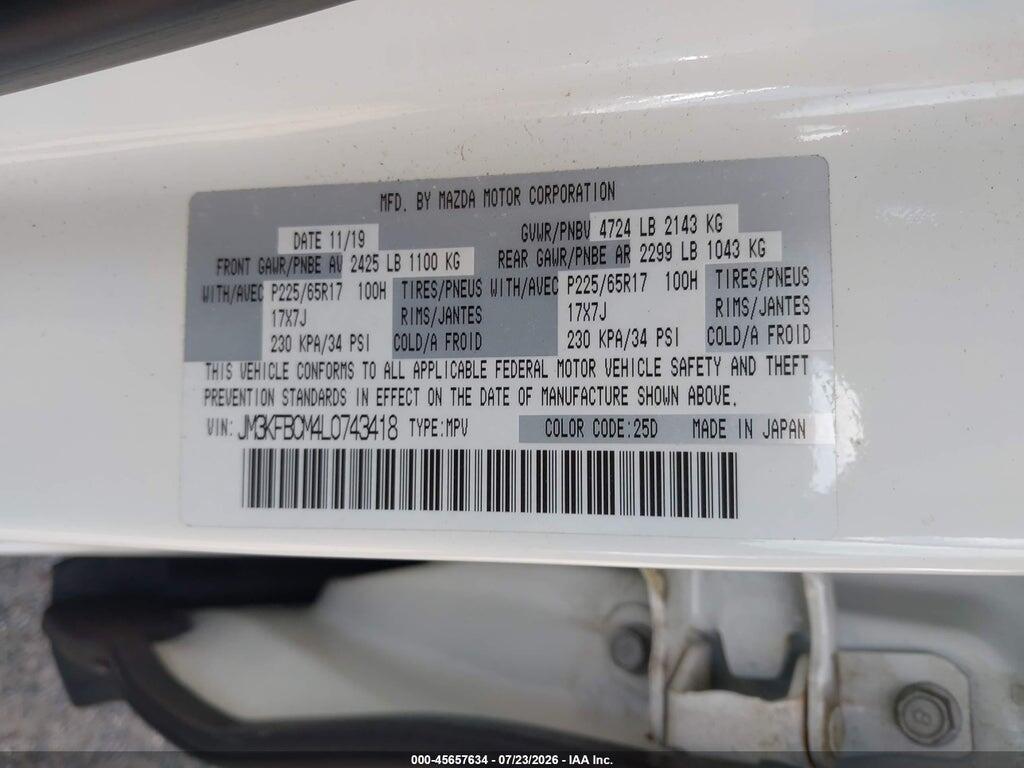 JM3KFBCM4L0743418 2020 MAZDA CX-5 photo no. 9