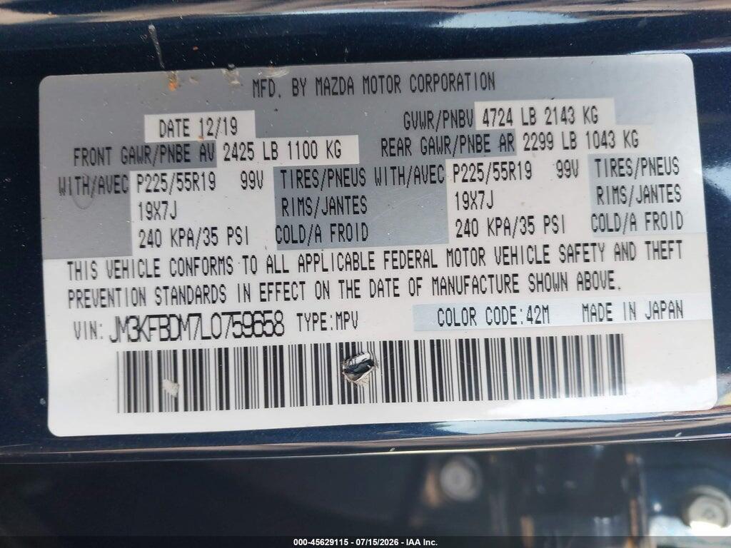 JM3KFBDM7L0759658 2020 MAZDA CX-5 photo no. 9