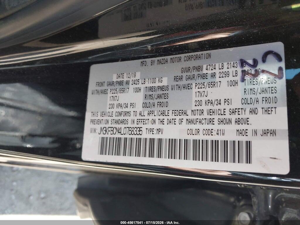 JM3KFBCM4L0768335 2020 MAZDA CX-5 photo no. 9