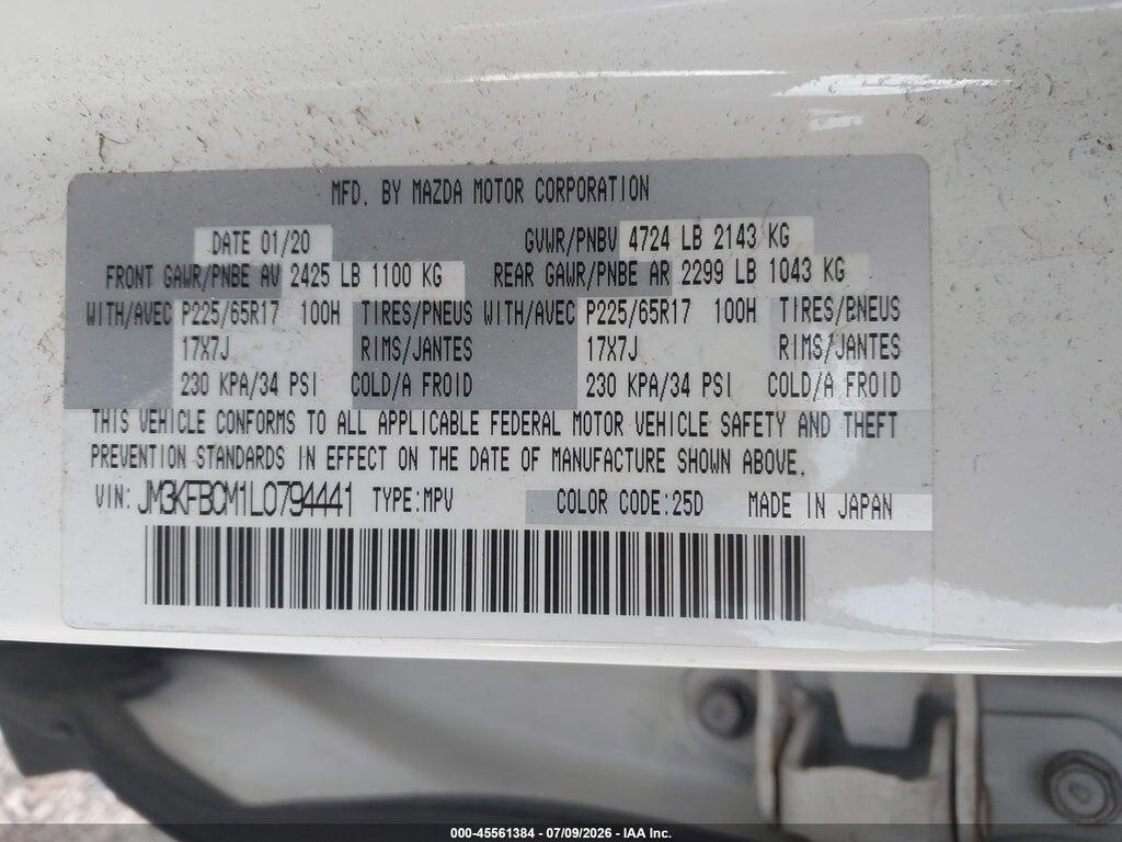 JM3KFBCM1L0794441 2020 MAZDA CX-5 photo no. 9