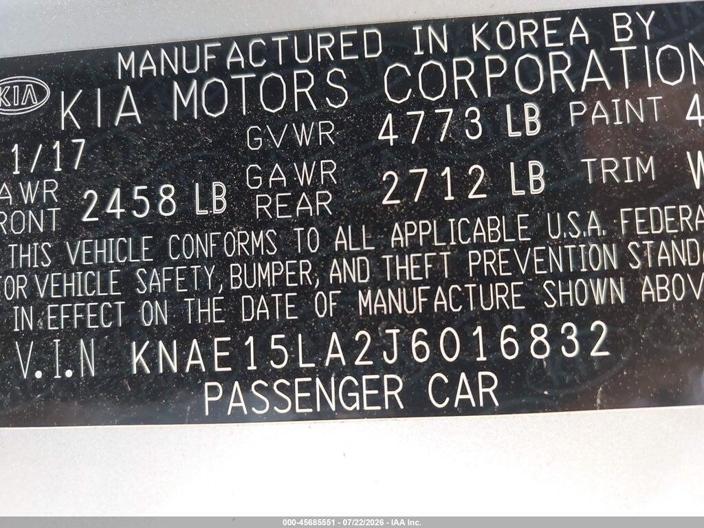 KNAE15LA2J6016832 2018 KIA STINGER photo no. 9