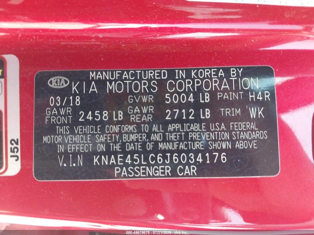 KNAE45LC6J6034176 2018 KIA STINGER photo no. 9