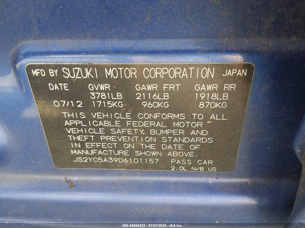JS2YC5A39D6101157 2013 SUZUKI SX4 photo no. 9