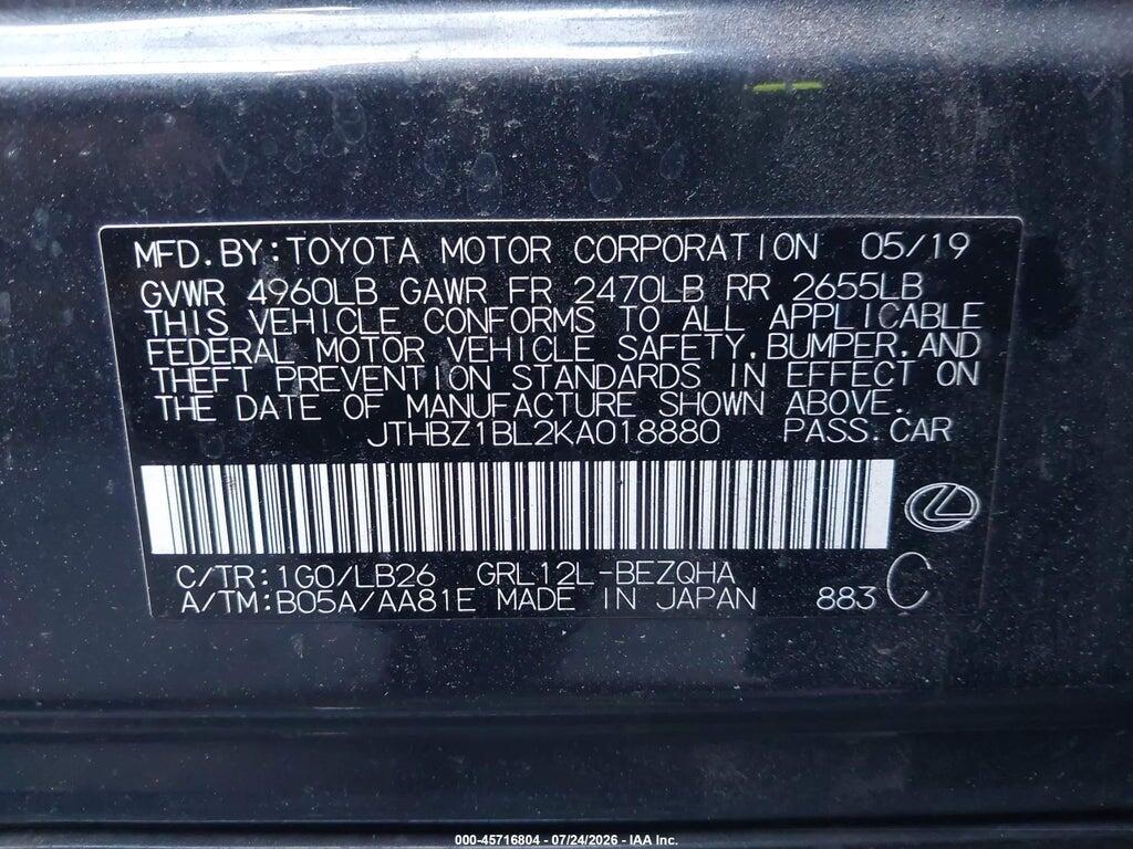 JTHBZ1BL2KA018880 2019 LEXUS GS 350 photo no. 9