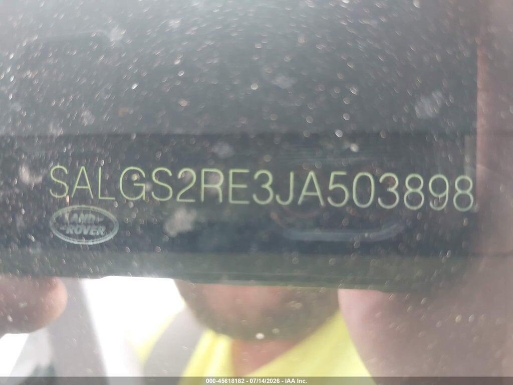 SALGS2RE3JA503898 2018 LAND ROVER RANGE ROVER photo no. 9