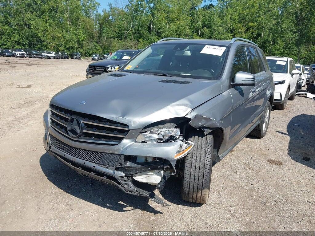 4JGDA5HB6FA524222 2015 MERCEDES-BENZ ML 350 photo no. 2