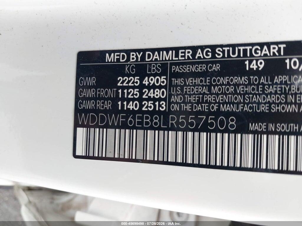WDDWF6EB8LR557508 2020 MERCEDES-BENZ AMG C 43 photo no. 9