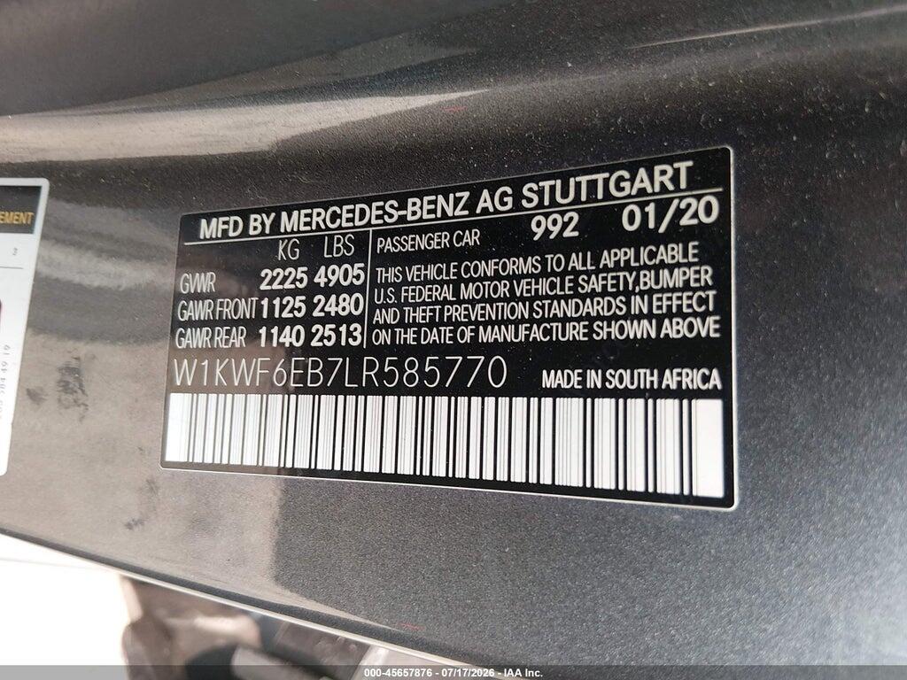 W1KWF6EB7LR585770 2020 MERCEDES-BENZ AMG C 43 photo no. 9