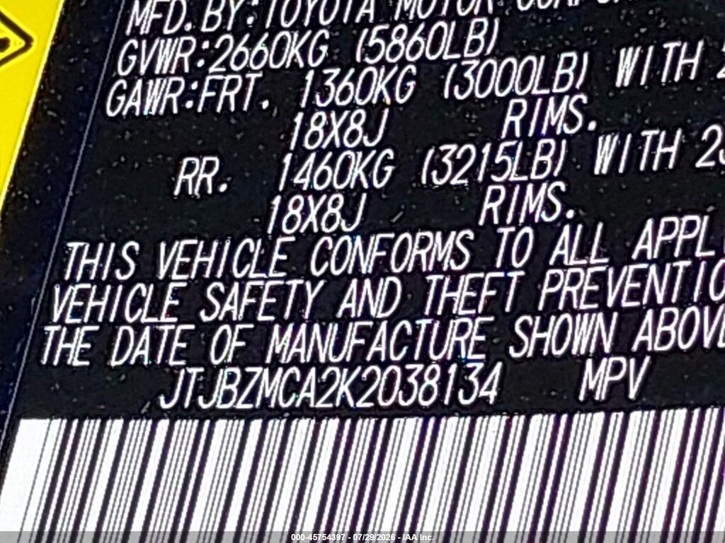 JTJBZMCA2K2038134 2019 LEXUS RX 350 photo no. 9