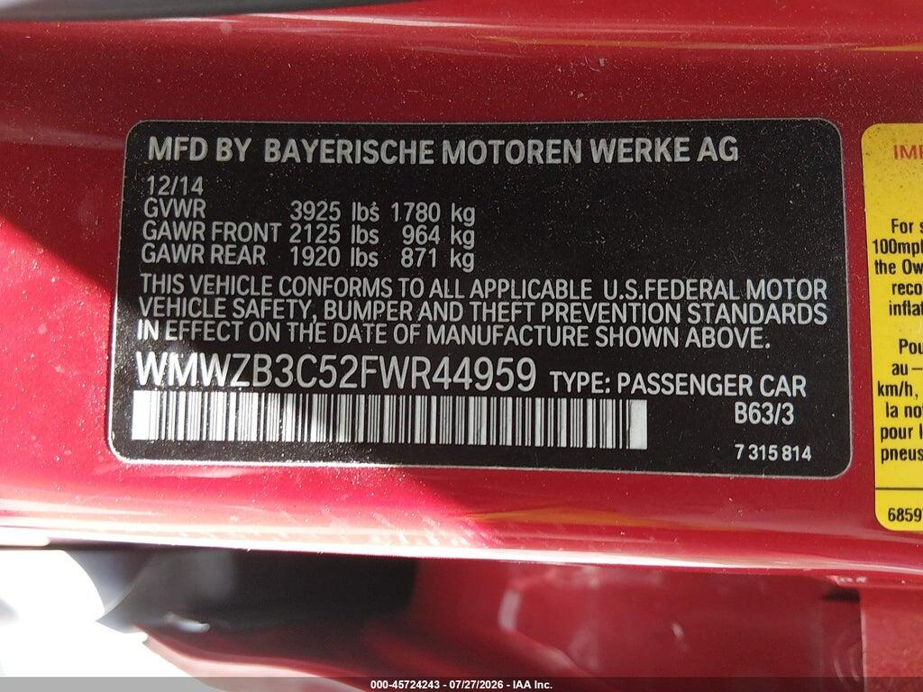 WMWZB3C52FWR44959 2015 MINI COUNTRYMAN photo no. 9