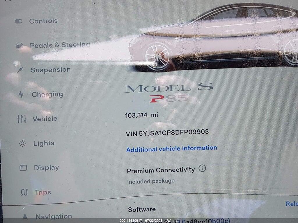 5YJSA1CP8DFP09903 2013 TESLA MODEL S photo no. 7
