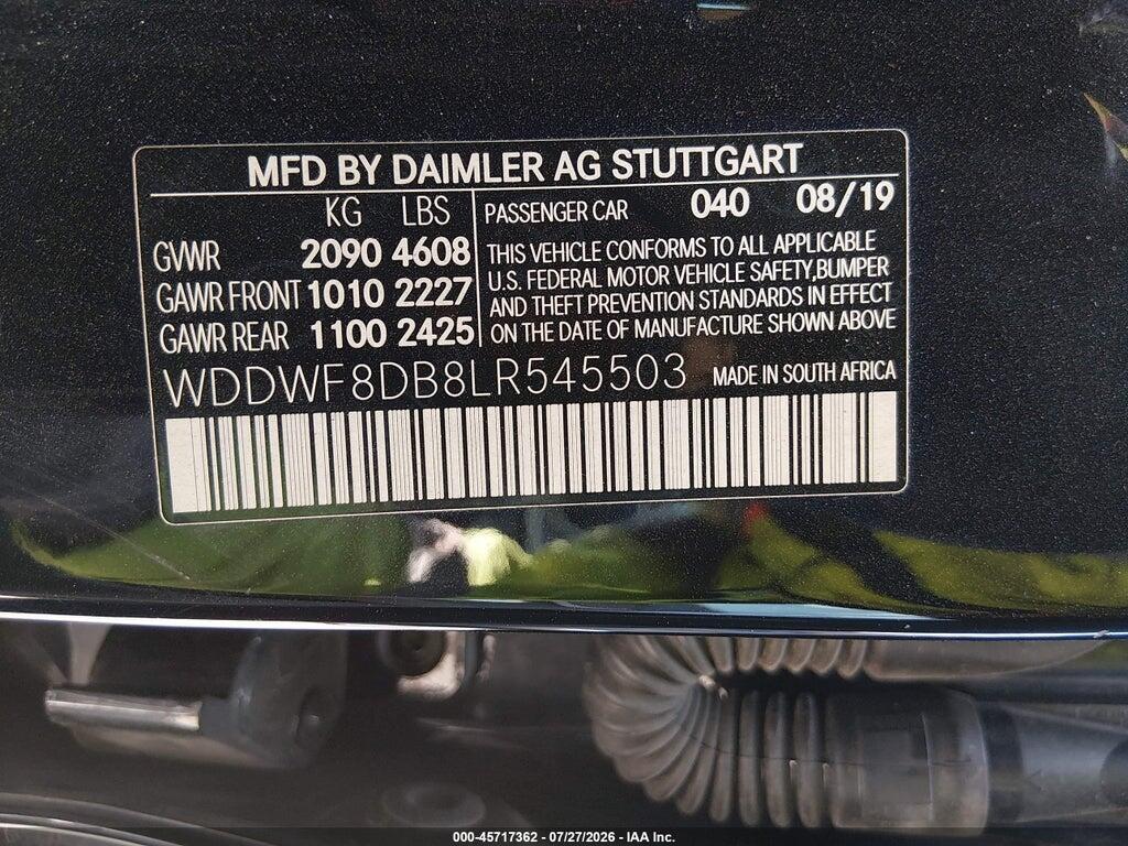WDDWF8DB8LR545503 2020 MERCEDES-BENZ C 300 photo no. 9