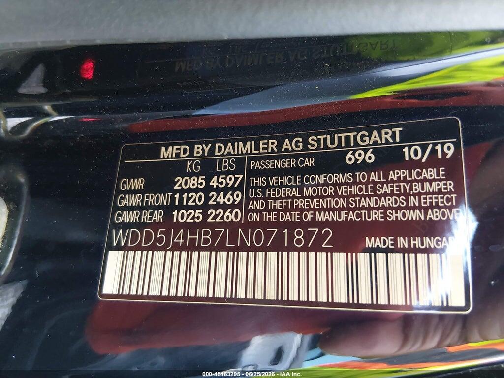 WDD5J4HB7LN071872 2020 MERCEDES-BENZ CLA 250 photo no. 9
