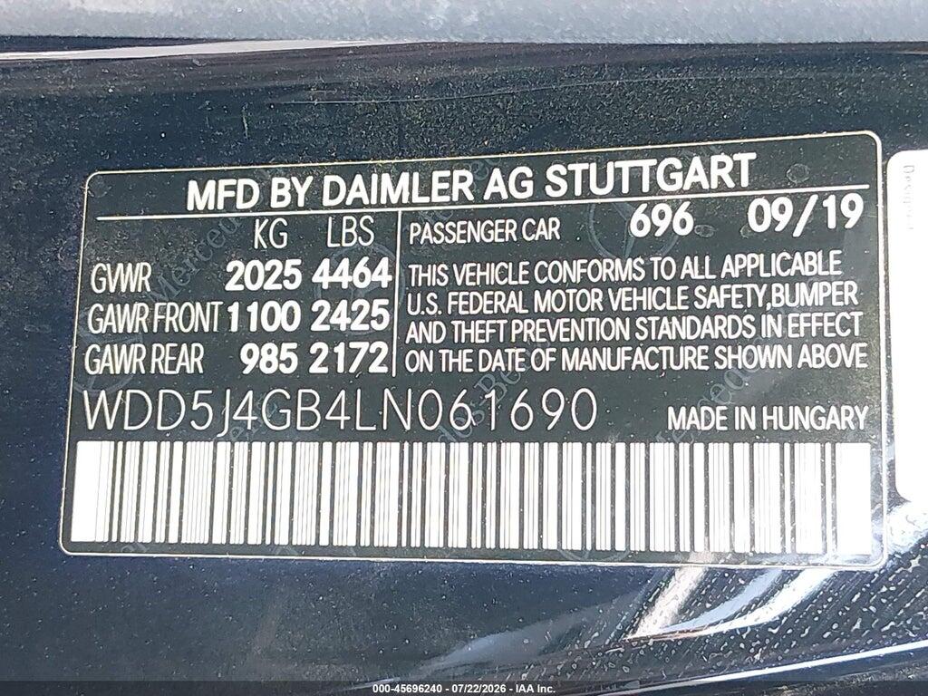 WDD5J4GB4LN061690 2020 MERCEDES-BENZ CLA 250 photo no. 9