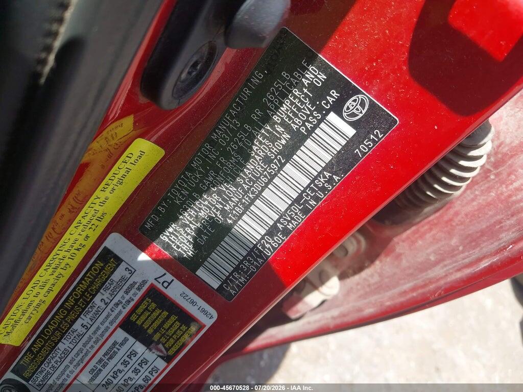 4T1BF1FK3DU675972 2013 TOYOTA CAMRY photo no. 9