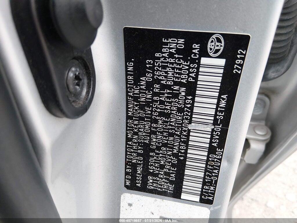 4T4BF1FKXDR327494 2013 TOYOTA CAMRY photo no. 9