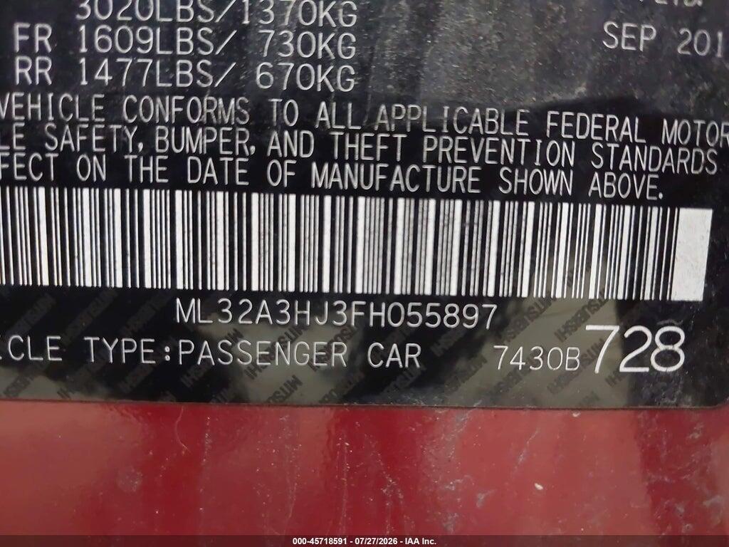 ML32A3HJ3FH055897 2015 MITSUBISHI MIRAGE photo no. 9