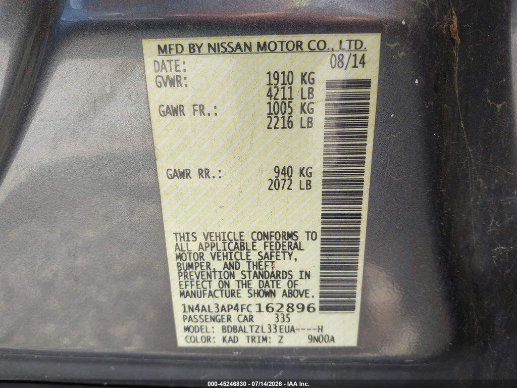 1N4AL3AP4FC162896 2015 NISSAN ALTIMA photo no. 9