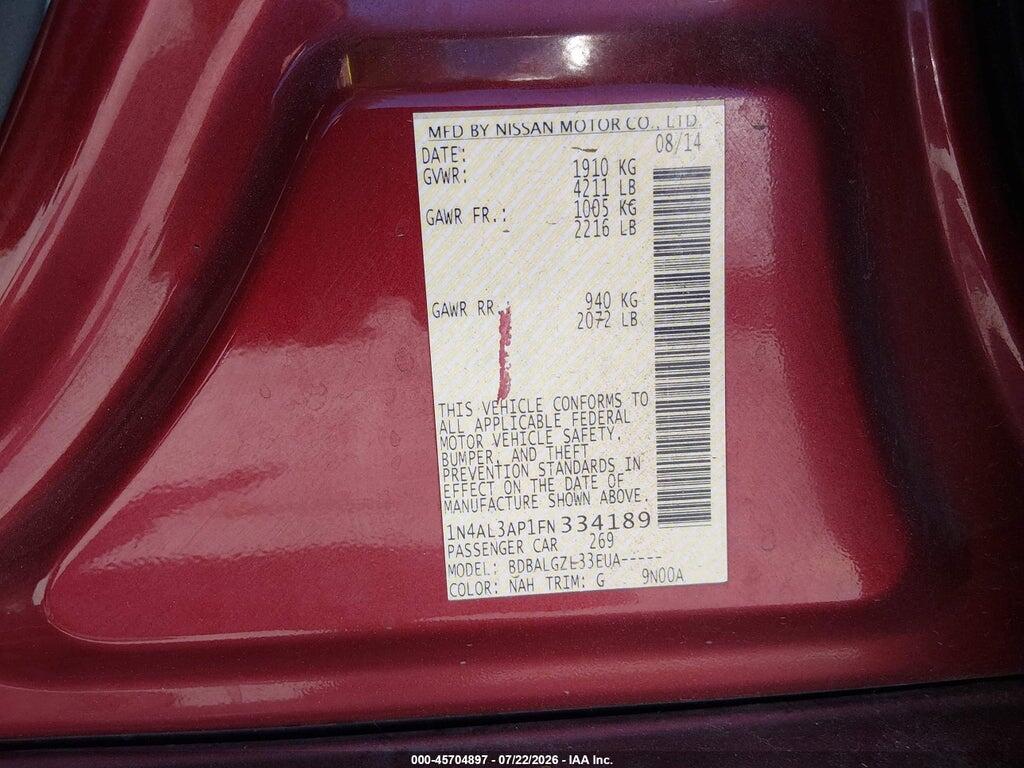 1N4AL3AP1FN334189 2015 NISSAN ALTIMA photo no. 9