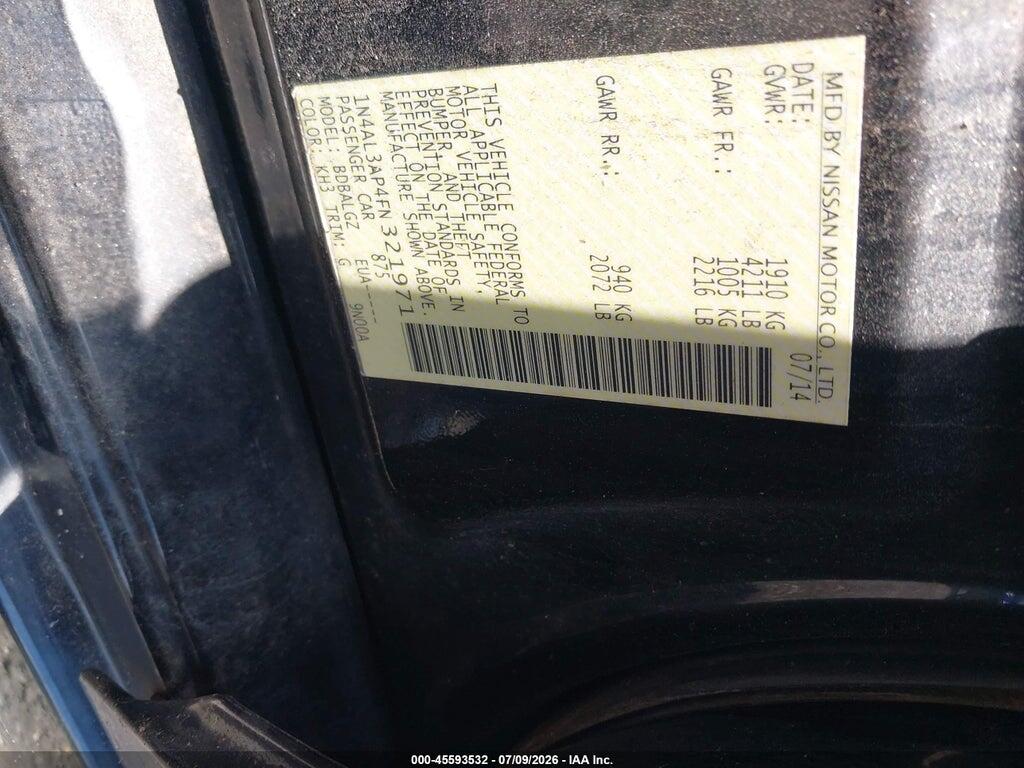 1N4AL3AP4FN321971 2015 NISSAN ALTIMA photo no. 9