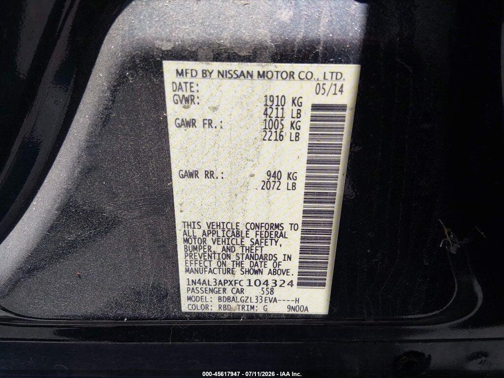 1N4AL3APXFC104324 2015 NISSAN ALTIMA photo no. 9
