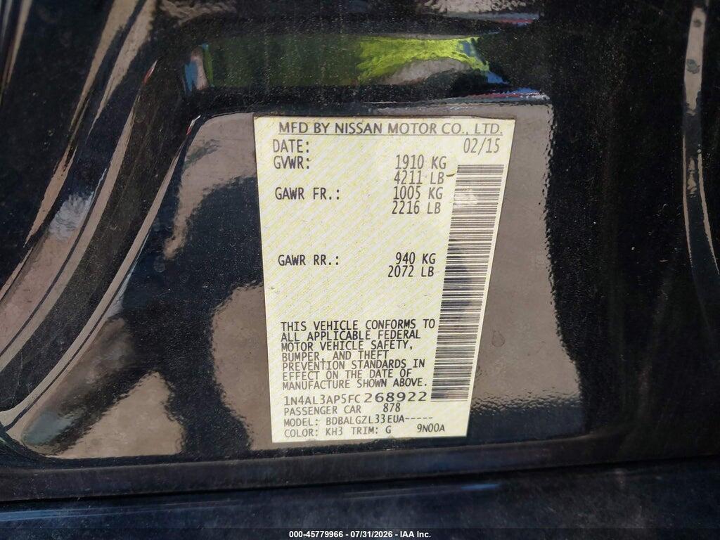 1N4AL3AP5FC268922 2015 NISSAN ALTIMA photo no. 9