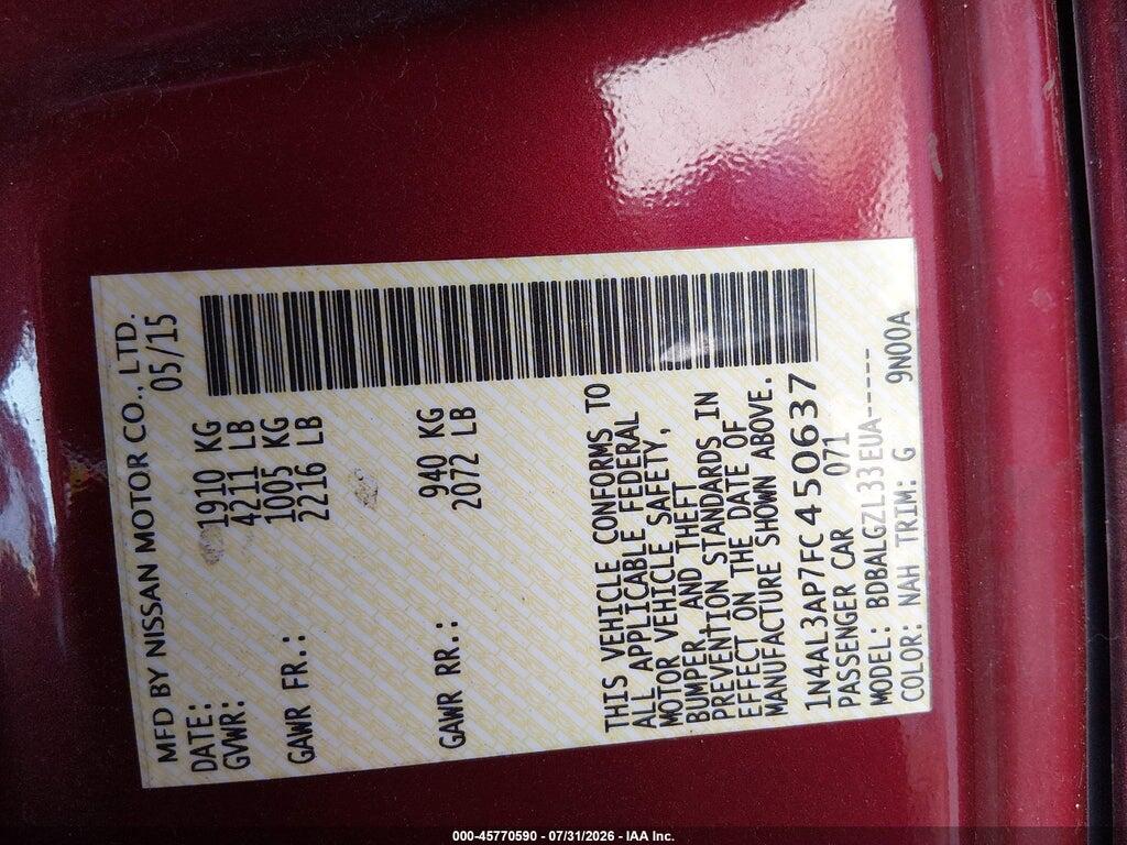 1N4AL3AP7FC450637 2015 NISSAN ALTIMA photo no. 9