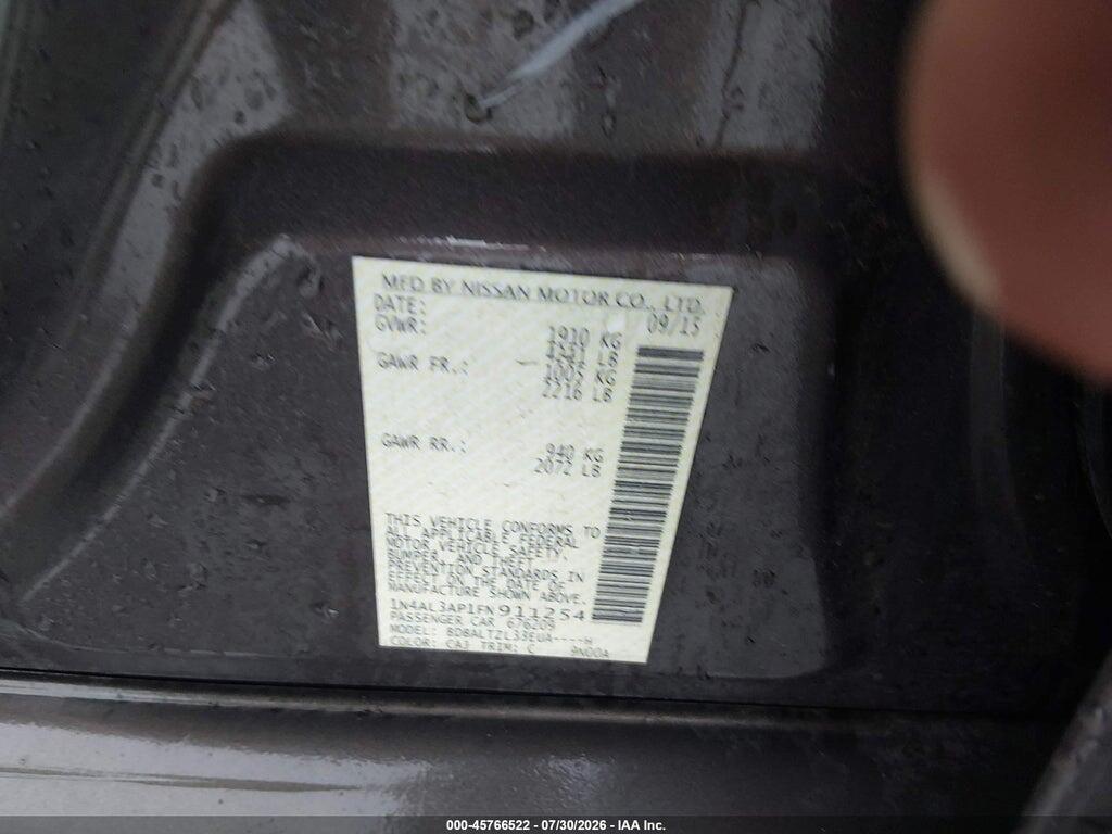 1N4AL3AP1FN911254 2015 NISSAN ALTIMA photo no. 9