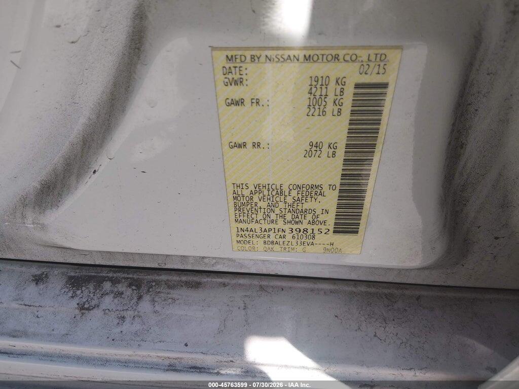 1N4AL3AP1FN398152 2015 NISSAN ALTIMA photo no. 9