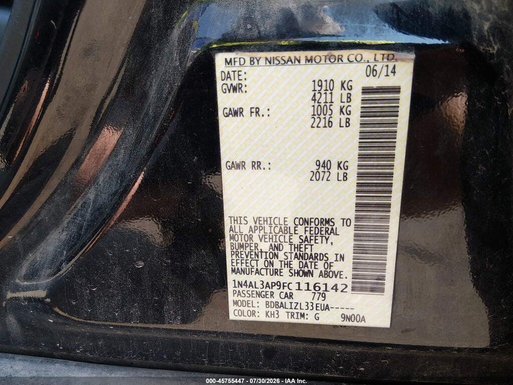 1N4AL3AP9FC116142 2015 NISSAN ALTIMA photo no. 9