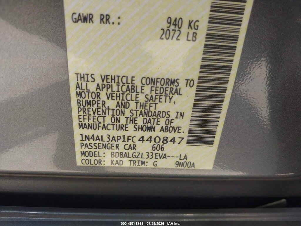 1N4AL3AP1FC440847 2015 NISSAN ALTIMA photo no. 9