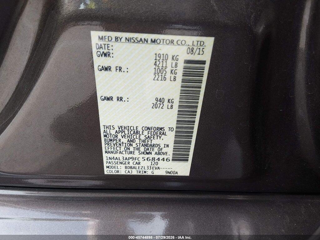 1N4AL3AP9FC568446 2015 NISSAN ALTIMA photo no. 9